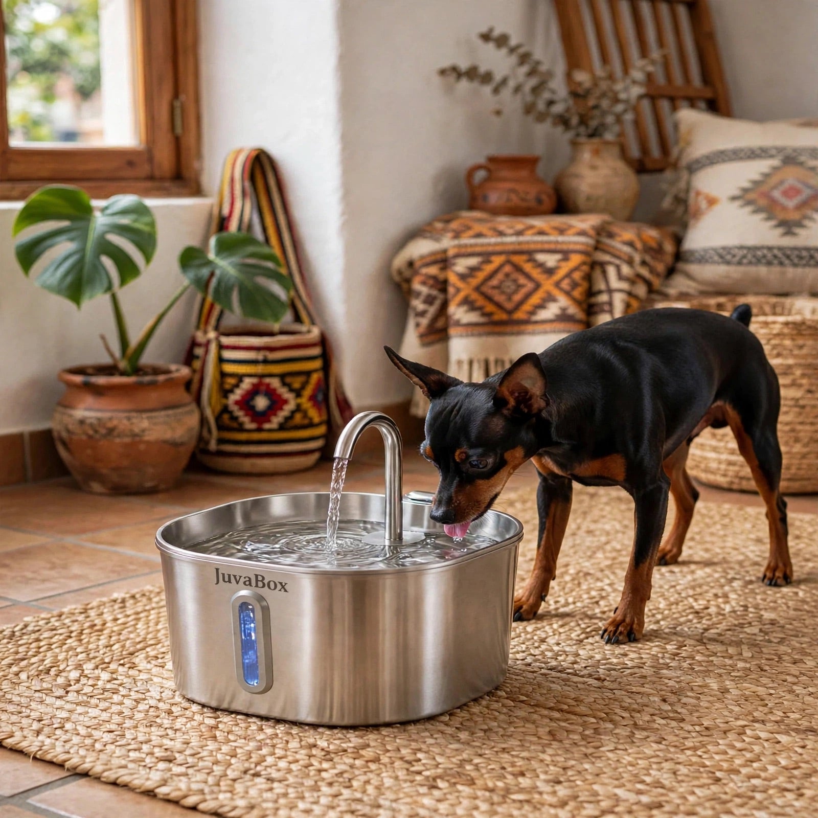 FuentePro - Bebedero Automatico e Inalambrico en Stainless Steel 2.2L para Perros y Gatos